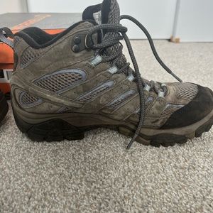 Women's Moab 2 Mid Waterproof- Granite/Blue Size 8.5 Hiking Boots